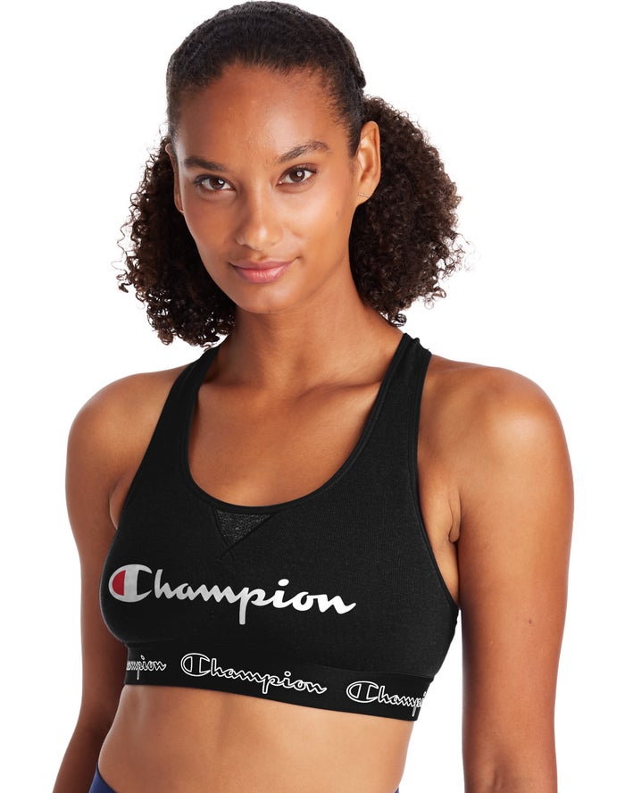 Champion Sport Bh Dames - Zwart - The Authentic Script Logo ( 049785-RGI )